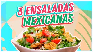 3 Ensaladas saludables y muy mexicanas  Cocina Delirante [upl. by Roche551]