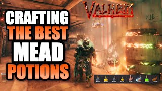 Valheim How To Craft The BEST Mead Potions  Healing Stamina Frost Fire And Poison Potions [upl. by Nebuer]