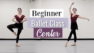 Beginner Ballet Class Center  At Home Workout  Kathryn Morgan [upl. by Eleon712]