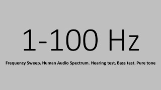 1100 Hz Frequency Sweep Human Audio Spectrum Hearing test Bass test Pure tone [upl. by Vevay]