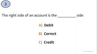 Accounting Quiz Questions and Answers Recording Process debit and credit [upl. by Enra73]