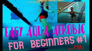 Beginners Aqua Aerobic Easy Pool Workout 1 [upl. by Noryk]