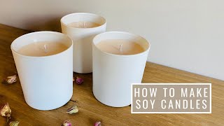 How To Make Soy Candles  Beginners Candle Making Tutorial [upl. by Tyrus]