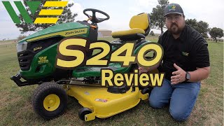 2021 John Deere S240 Lawn Tractor Mower Review and Walkaround [upl. by Nnaacissej]