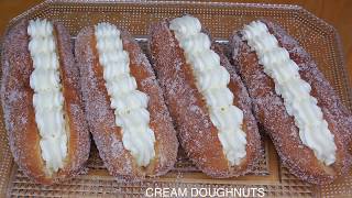 CREAM DOUGHNUTS RECIPE  HOMEMADE CREAM DOUGHNUTS [upl. by Hajile525]