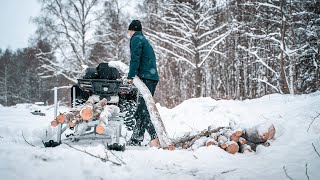 Tow Behind TIMBER SLED for Small Scale Logging [upl. by Glaab]