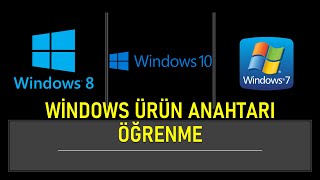 Windows ürün anahtarı görme  Windows 7 Windows 10 Windows 11  Programsız veya Programlı [upl. by Ardnalahs]