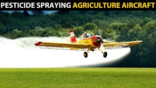 AGRICULTURE AEROPLANE SPRAYER  Aircraft Spraying Pesticides on Agriculture Crops [upl. by Kellyn]