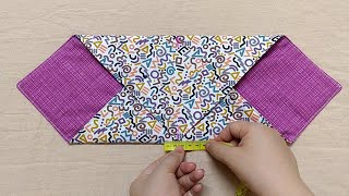 How To Make Origami Pouch Bag  Beginners Sewing Project Simple And EASY [upl. by Jeramey]