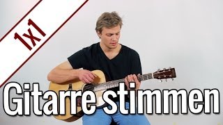 Gitarre stimmen ohne Stimmgerät  Gitarren 1x1 [upl. by Ogram]