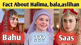 Ertugrul Herione Fact  Bala khatoon Halima sultan Aslihan  gulsim ali  esra bilgiç 0Zge torer [upl. by Aikimat]