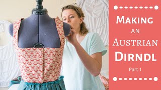 Making An Austrian Dirndl Part 1 dirndl sewingcostumes [upl. by Ruth]