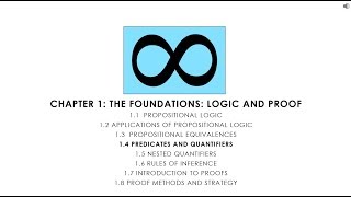 Discrete Math 14 Predicates and Quantifiers [upl. by Arihs345]