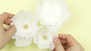 Easy Wafer Flower Tutorial  April 2018 [upl. by Einallem762]