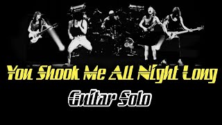 ACDC  You Shook Me All Night Long Solo Backing Track [upl. by Nnyleuqcaj96]