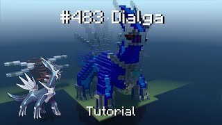 How to build a pokemon Dialga statue in Minecraft tutorial [upl. by Susejedesoj858]