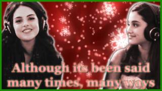 Elizabeth Gillies and Ariana Grande  quotChestnuts Roasting on an Open Firequot  Lyrics Video [upl. by Suivatal355]