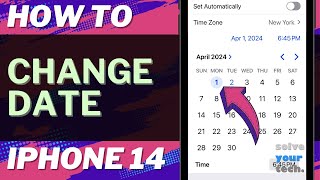 How to Change Date on iPhone 14 [upl. by Ynabla]