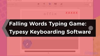 Falling Words Typing Game Typesy Keyboarding Software 2021 [upl. by Arraic234]