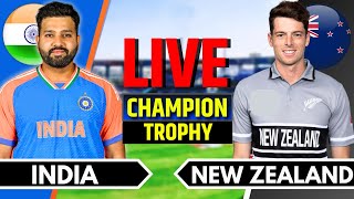 India vs New Zealand Match 12  Live Cricket Match Today  IND vs NZ  Champions Trophy Last 40 Ov [upl. by Melak]