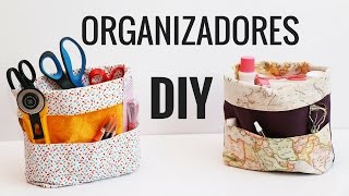 DIY ORGANIZADORES  Cómo hacer bolsas de tela organizadoras [upl. by Gussi]