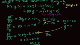 Section 74 Lagrange Multipliers and Constrained Optimization [upl. by Bello]