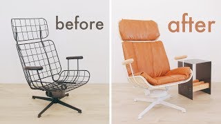 Vintage Eames Style Lounge Chair Restoration  Upcycle [upl. by Solokin]