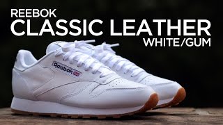 Closer Look Reebok Classic Leather  WhiteGum [upl. by Asinla]