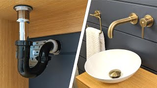 Bathroom sink plumbing installation [upl. by Nomed]