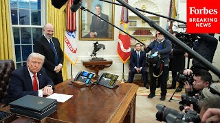 BREAKING NEWS Trump Signs Raft Of New Executive Orders While Taking Questions From Reporters [upl. by Jackson]