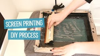 How to screen print tshirts at home DIY method  CharliMarieTV [upl. by Sigler]