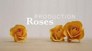 How to Produce Gumpaste Roses Quickly  Global Sugar Art [upl. by Akcired]