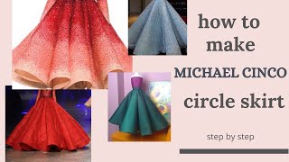 HOW TO MAKE MICHAEL CINCO DOUBLE CIRCLE SKIRTSTEP BY STEP [upl. by Rickard661]