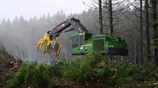 John Deere 959M Feller Buncher Showdown [upl. by Alameda]