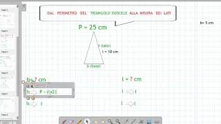 DAL PERIMETRO AL LATO TRIANGOLO ISOSCELE [upl. by Kamp72]