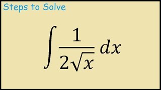 How to integrate 12 sqrt x [upl. by Uahc]