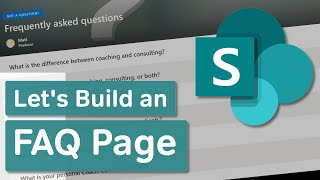 Microsoft SharePoint  Lets Build an FAQ Page [upl. by Yhtrod]