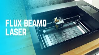 FLUX BEAMO  30w Laser cutter and engraver Unboxing and first project [upl. by Alethia]