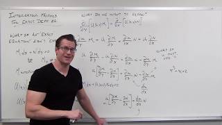 Integrating Factor for Exact Differential Equations Differential Equations 30 [upl. by Brynne]