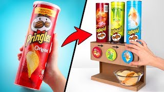 3 Smaki Pringles W 1 Dozowniku  Projekty Z Tektury [upl. by Ayanat947]