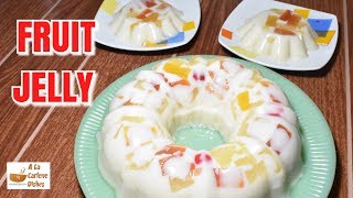 FRUIT COCKTAIL JELLY Dessert Recipe [upl. by Ennoid257]