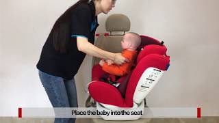 【REEBABY】Murphy 916 ISOFIX Baby Car seat installation 036KG Group0123 [upl. by Suollecram]