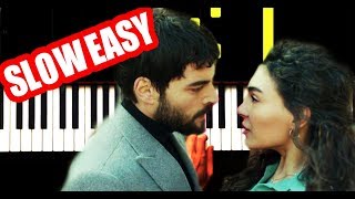 Hercai  Duygusal  Slow Easy  Piano Tutorial [upl. by Juliet]