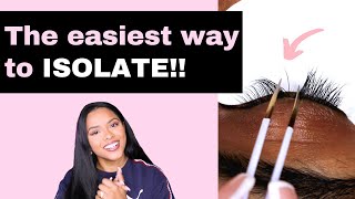 HOW TO PROPER ISOLATION  EYELASH EXTENSIONS  BEGINNER LASH TECH TIPS [upl. by Gaylene240]