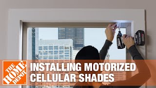 How to Install Motorized Shades  The Home Depot [upl. by Adnirak]