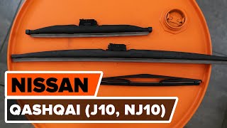 How to change wipers blades NISSAN QASHQAI J10 NJ10 TUTORIAL AUTODOC [upl. by Hermina]