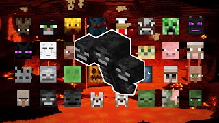 100 OF ALL LIVING MOBS VS THE WITHER  MINECRAFT [upl. by Ketchan]