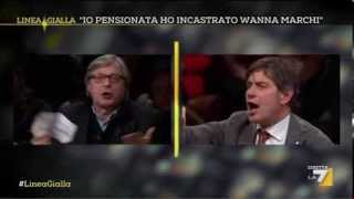 Linea Gialla  Sgarbi quotSe vai da Wanna Marchi sei un coglione tuquot [upl. by Vona]