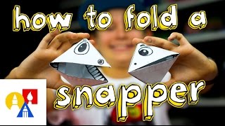 How To Fold An Origami Snapper Puppet [upl. by Peddada10]