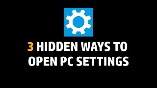 3 Hidden Ways to Open PC Settings on Windows 10 [upl. by Gertie]